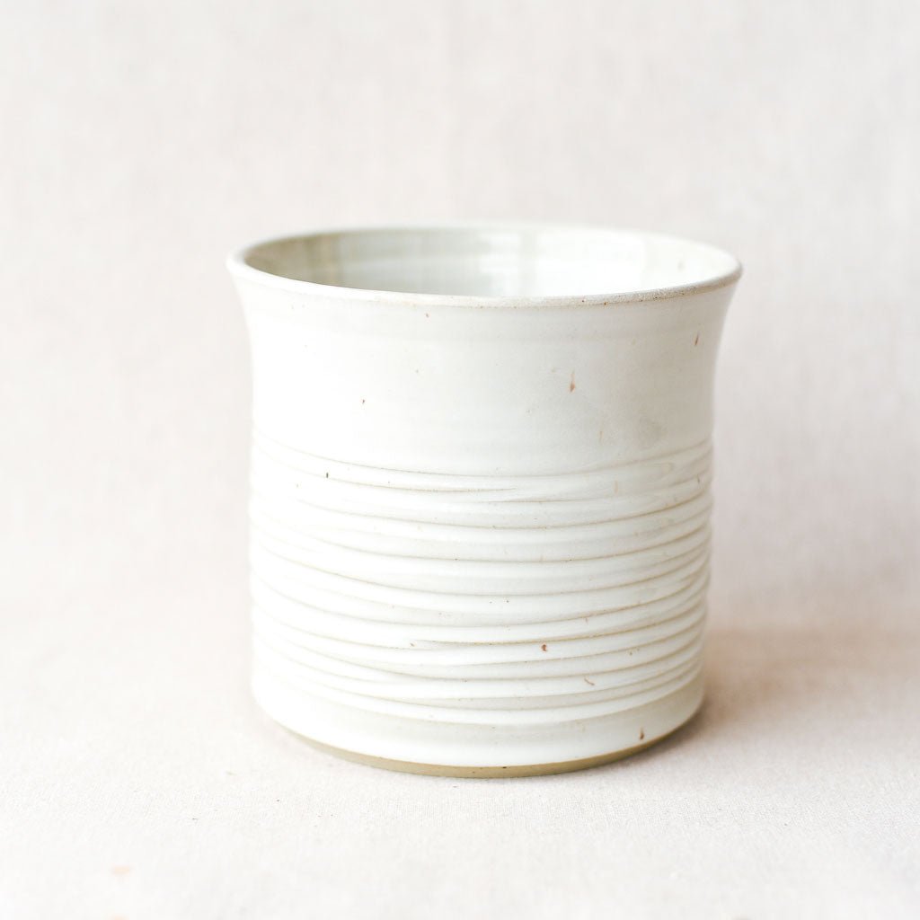 Steingut Pottery : Glossy White Vase - the workroom