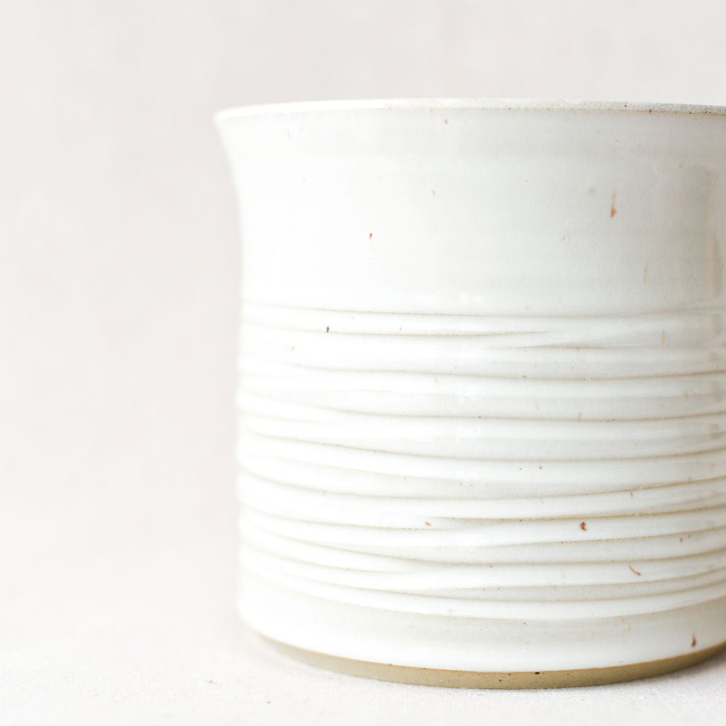 Steingut Pottery : Glossy White Vase - the workroom