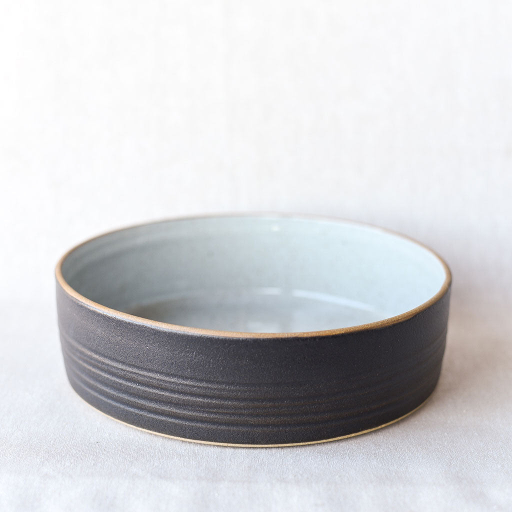 Steingut Pottery : Matte Black & Peppered White Serving Dish - the workroom