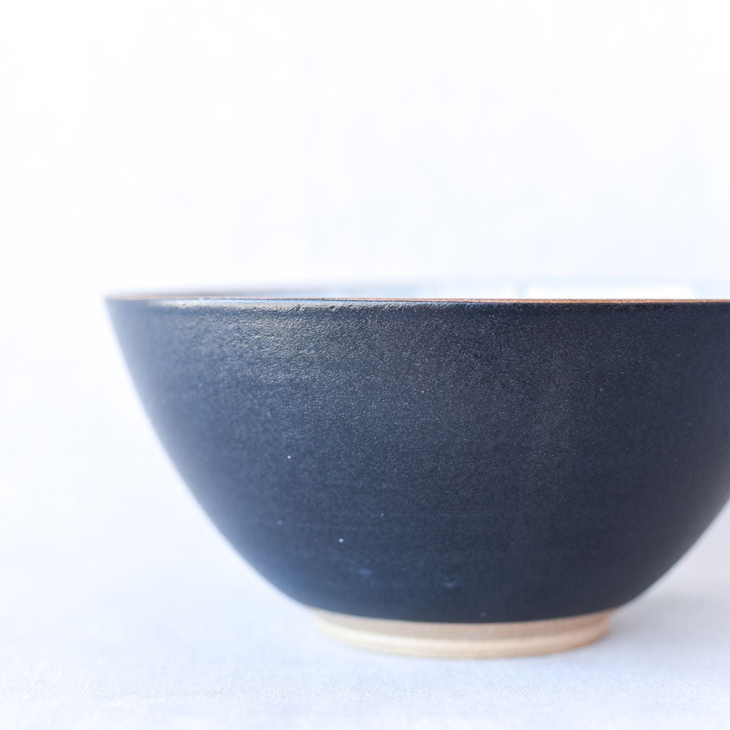 Steingut Pottery : Matte Black & Speckled Sage Green Bowl : #1 - the workroom