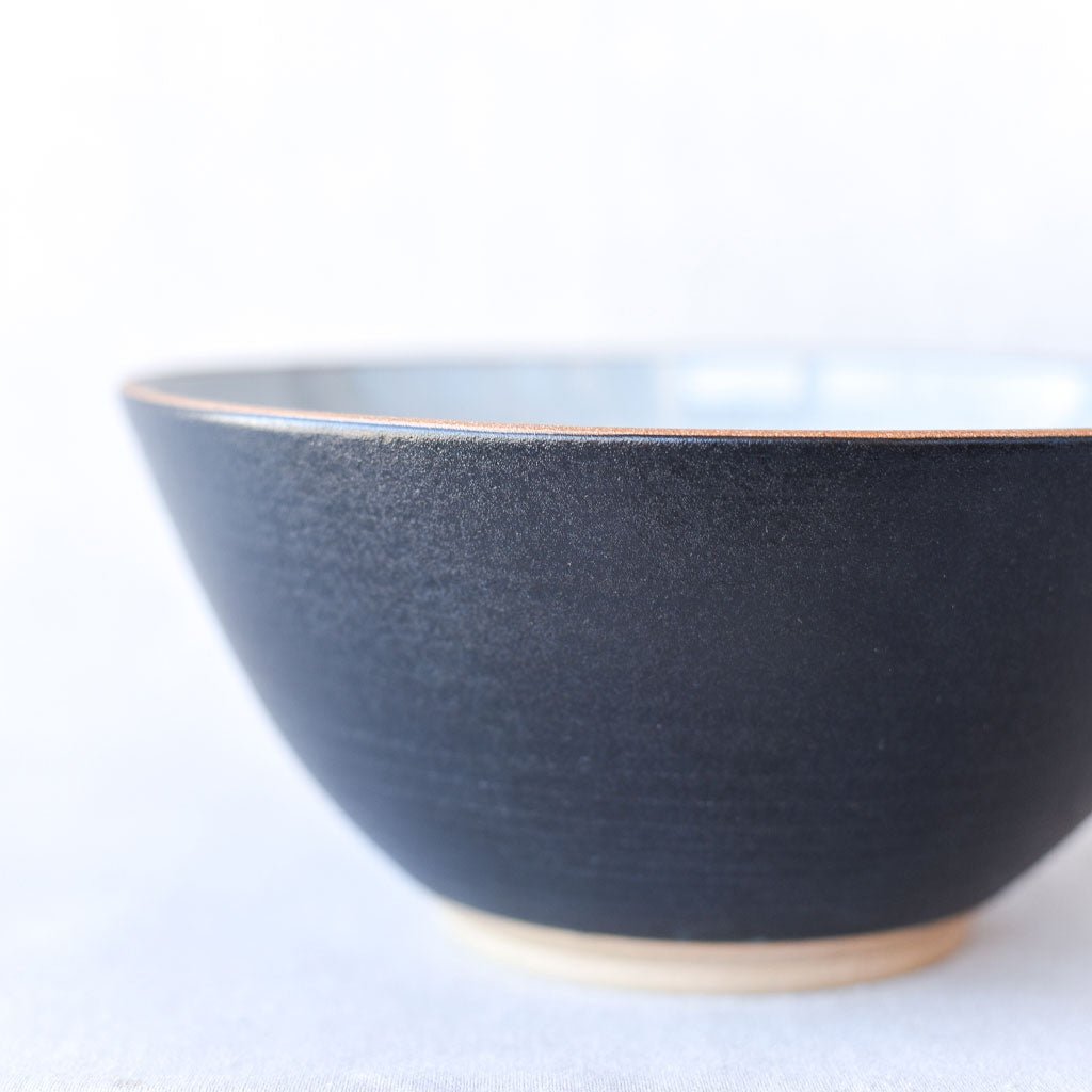 Steingut Pottery : Matte Black & Speckled Sage Green Bowl : #2 - the workroom