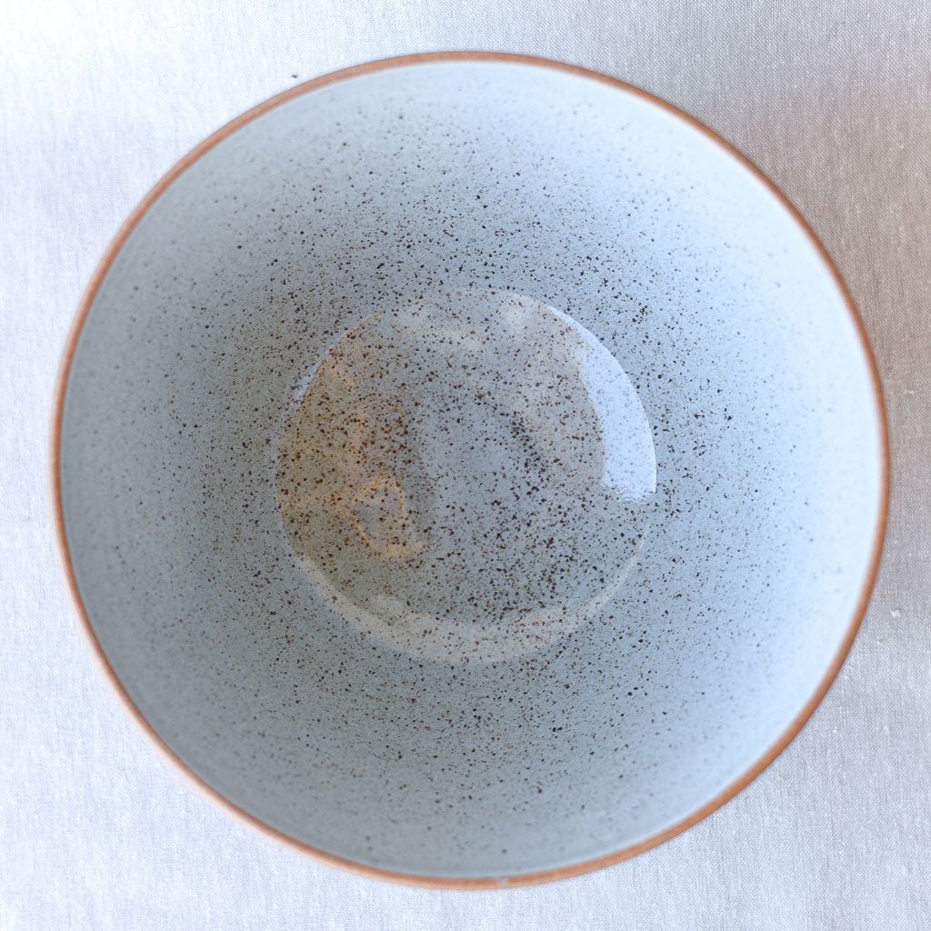 Steingut Pottery : Matte Black & Speckled Sage Green Bowl : #2 - the workroom