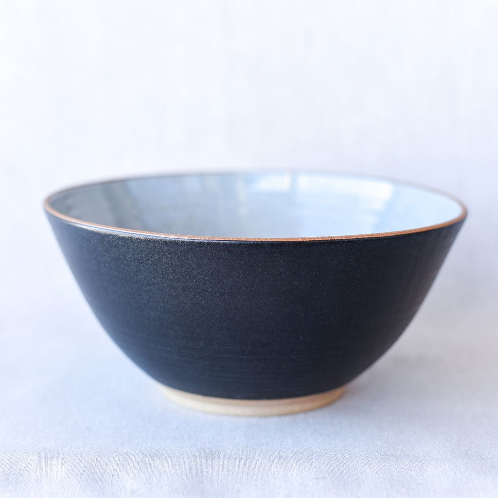 Steingut Pottery : Matte Black & Speckled Sage Green Bowl : #2 - the workroom