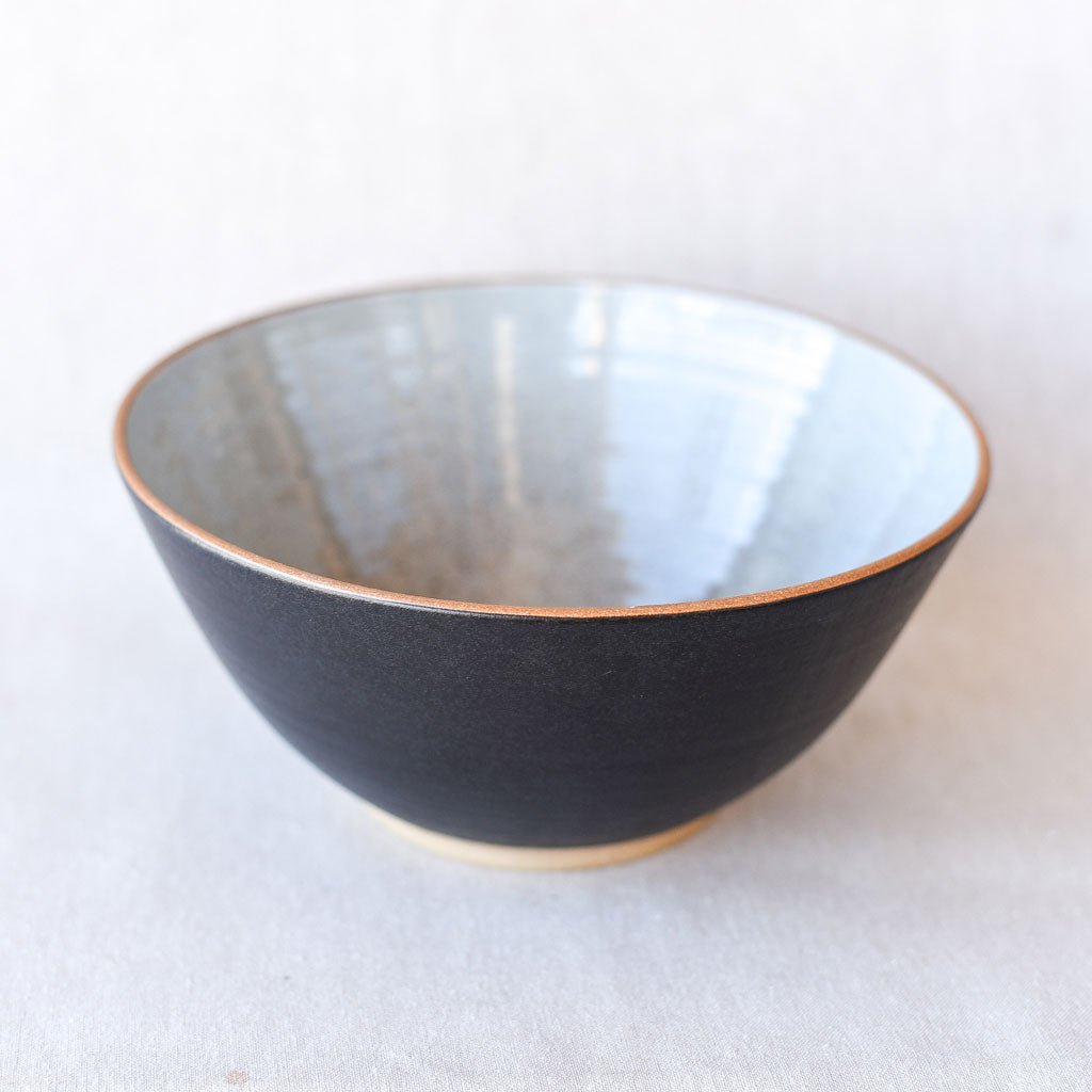 Steingut Pottery : Matte Black & Speckled Sage Green Bowl : #2 - the workroom