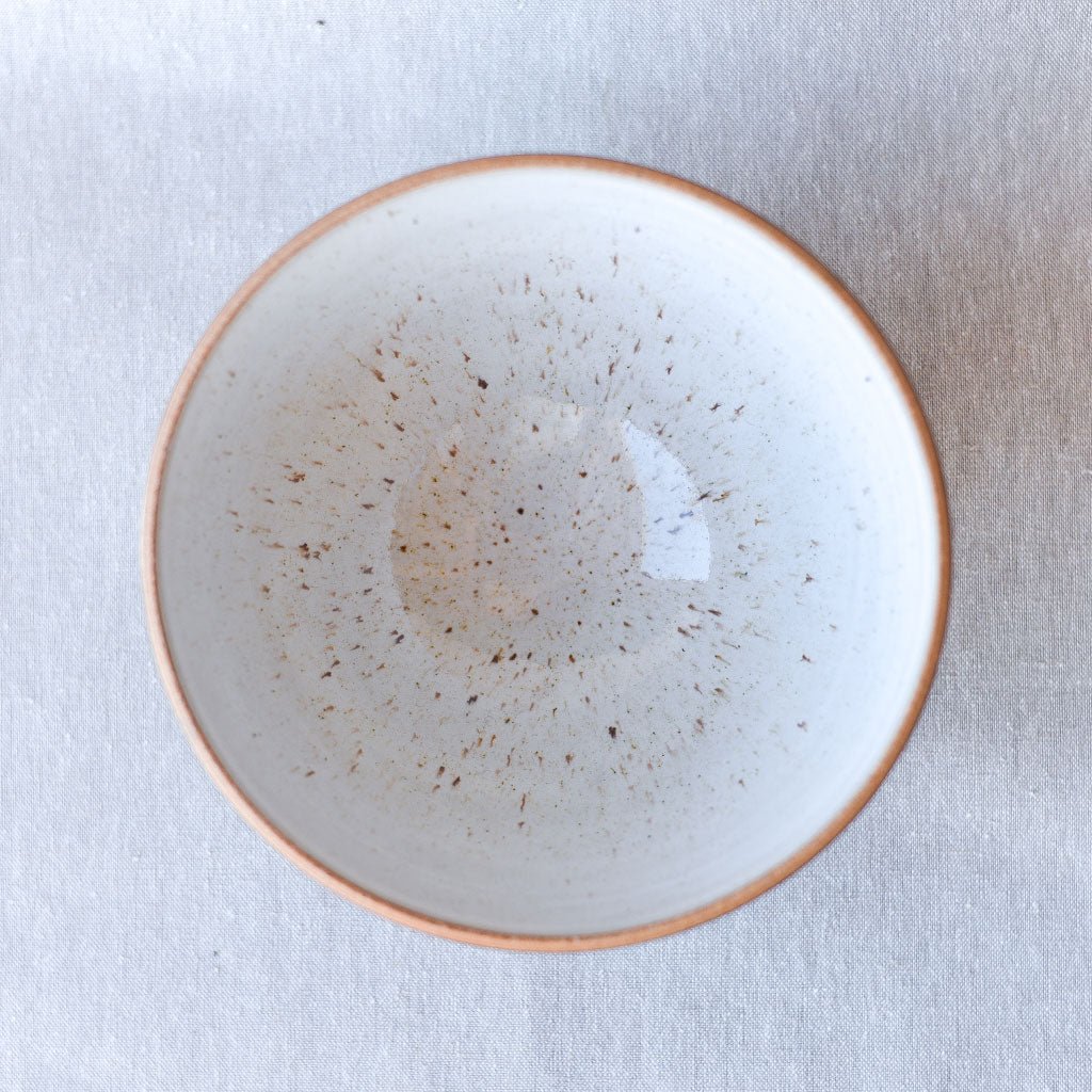 Steingut Pottery : Matte Black & Speckled White Cereal Bowl #1 - the workroom