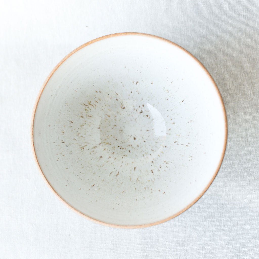 Steingut Pottery : Matte Black & Speckled White Cereal Bowl #2 - the workroom