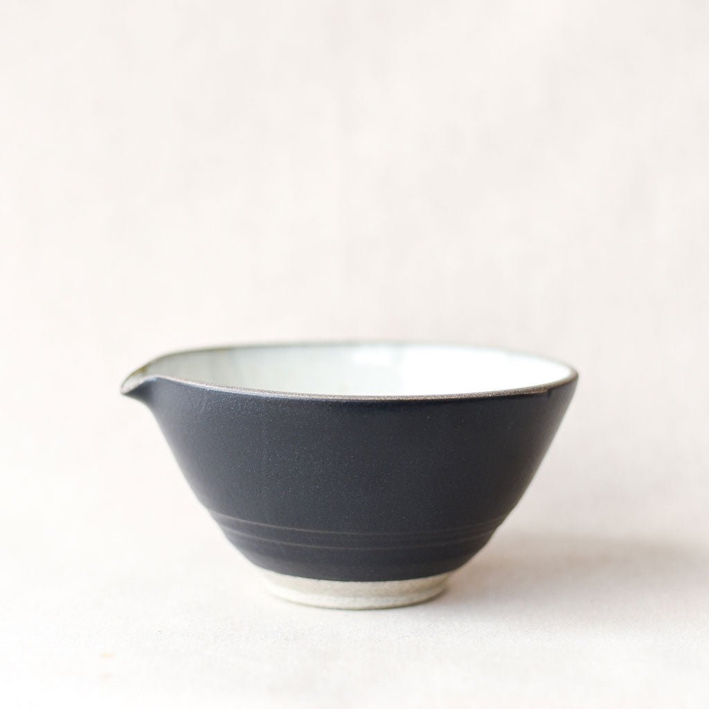 Steingut Pottery : Matte Black & Speckled White Mixing Bowl #1 - the workroom