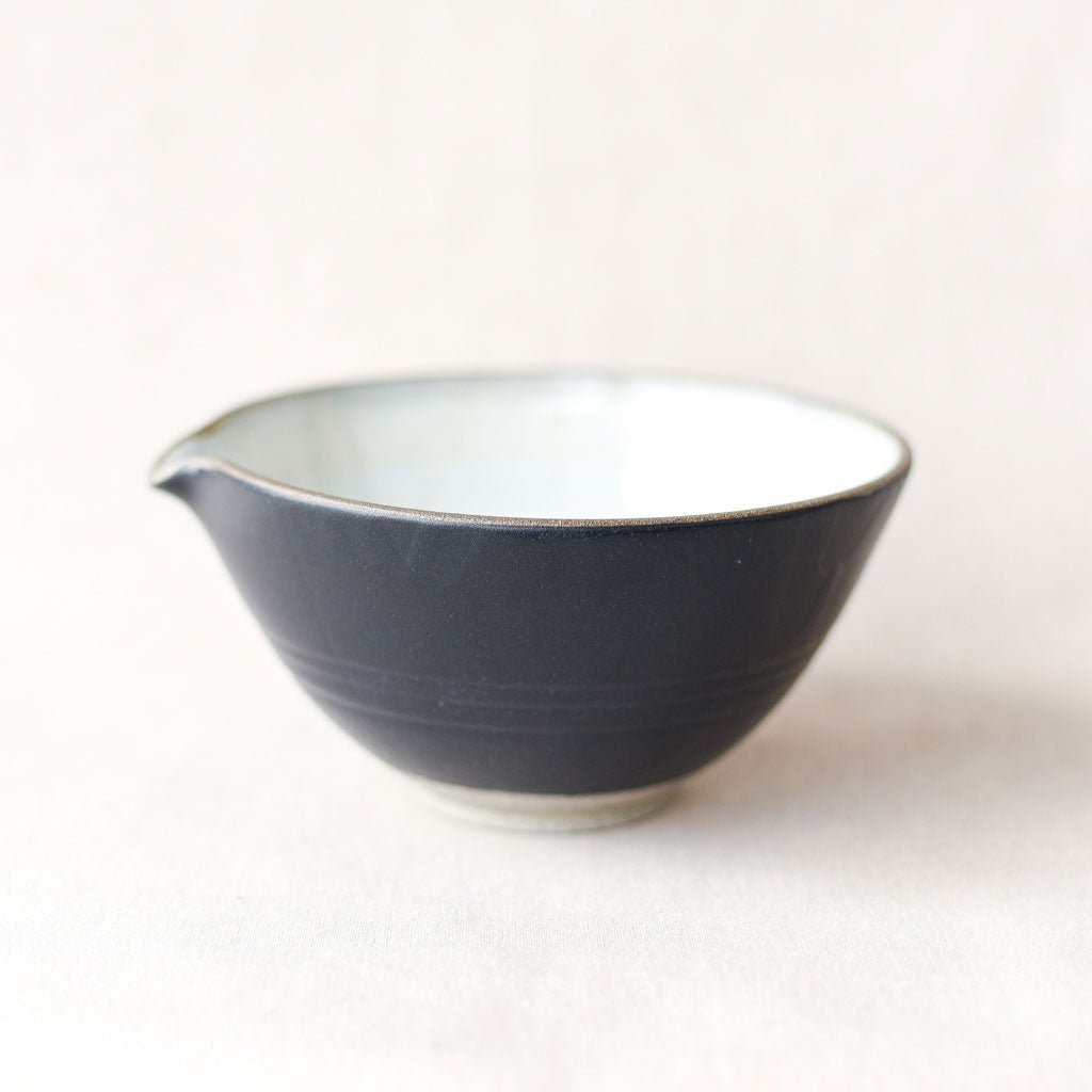 Steingut Pottery : Matte Black & Speckled White Mixing Bowl #2 - the workroom