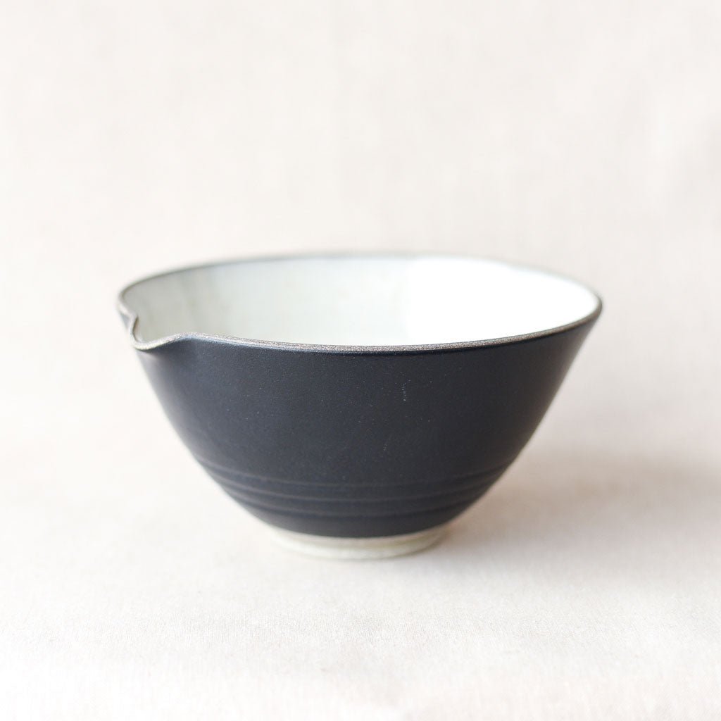 Steingut Pottery : Matte Black & Speckled White Mixing Bowl #3 - the workroom