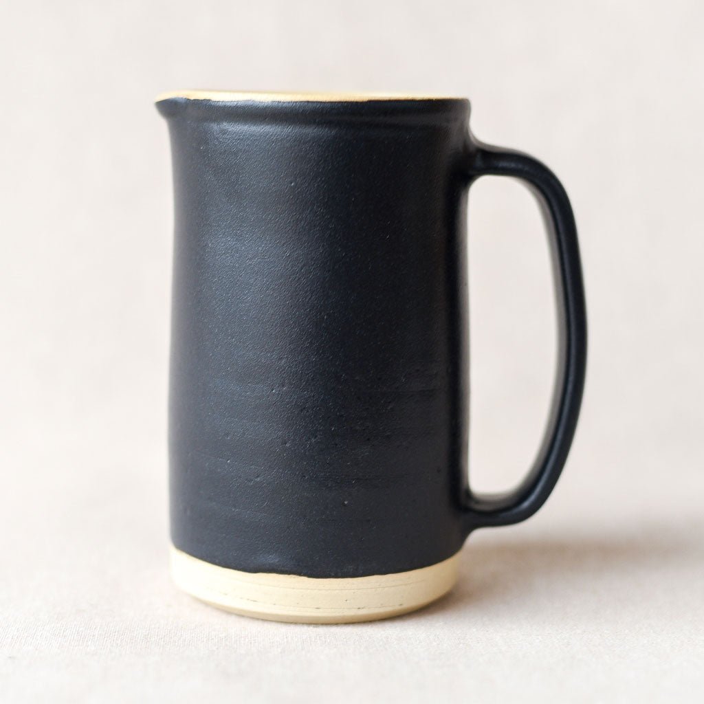 Steingut Pottery : Matte Black & Turquoise Pitcher #2 - the workroom