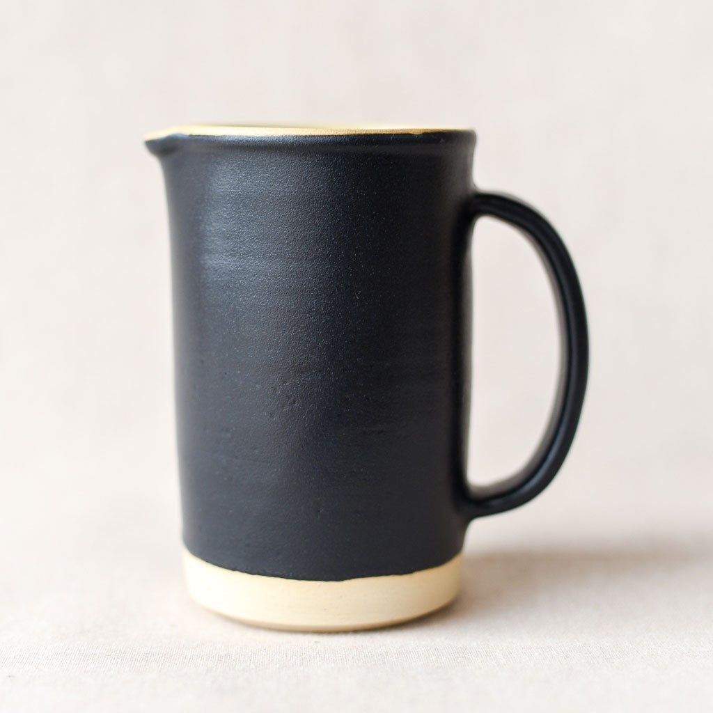 Steingut Pottery : Matte Black & Turquoise Pitcher #3 - the workroom