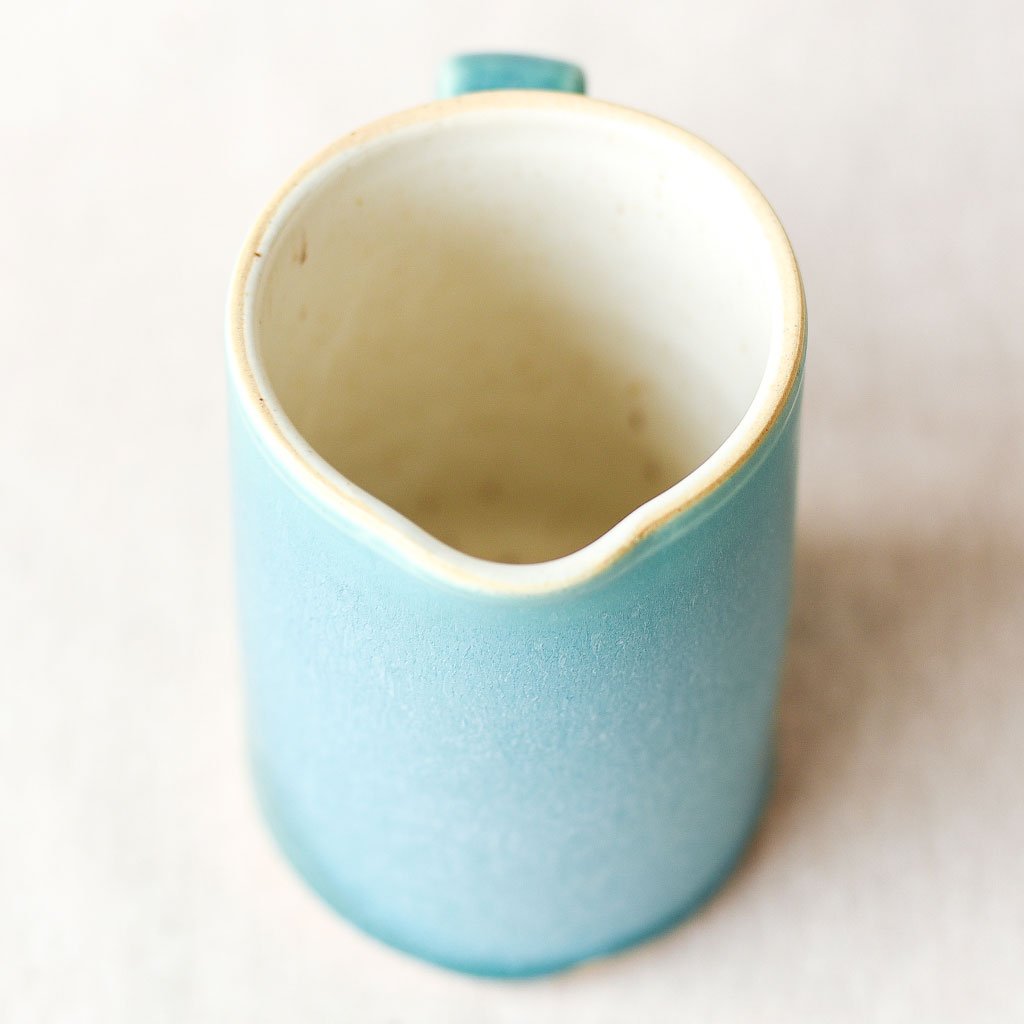 Steingut Pottery : Matte Turquoise & Speckled White Pitcher #1 - the workroom