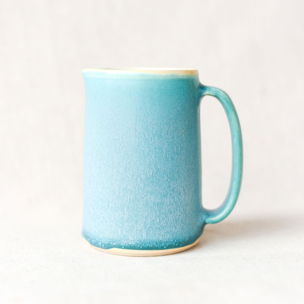 Steingut Pottery : Matte Turquoise & Speckled White Pitcher #1 - the workroom