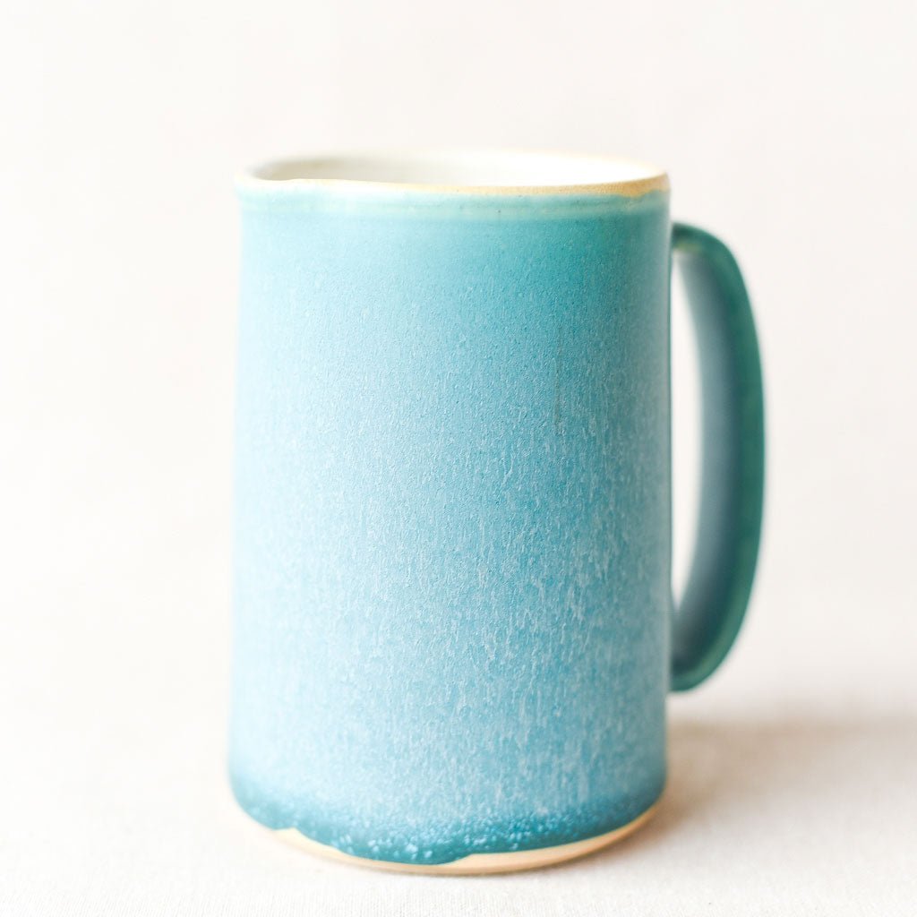 Steingut Pottery : Matte Turquoise & Speckled White Pitcher #1 - the workroom