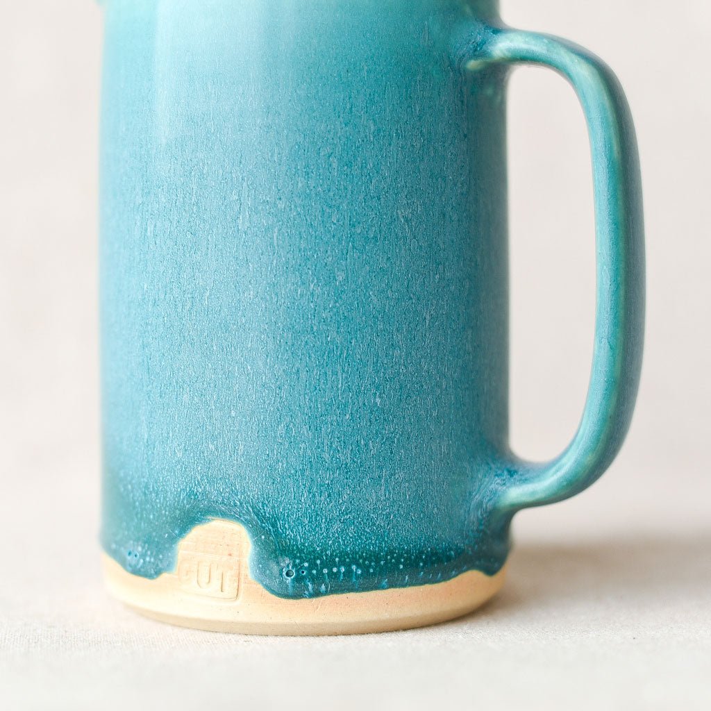 Steingut Pottery : Matte Turquoise & Speckled White Pitcher #2 - the workroom