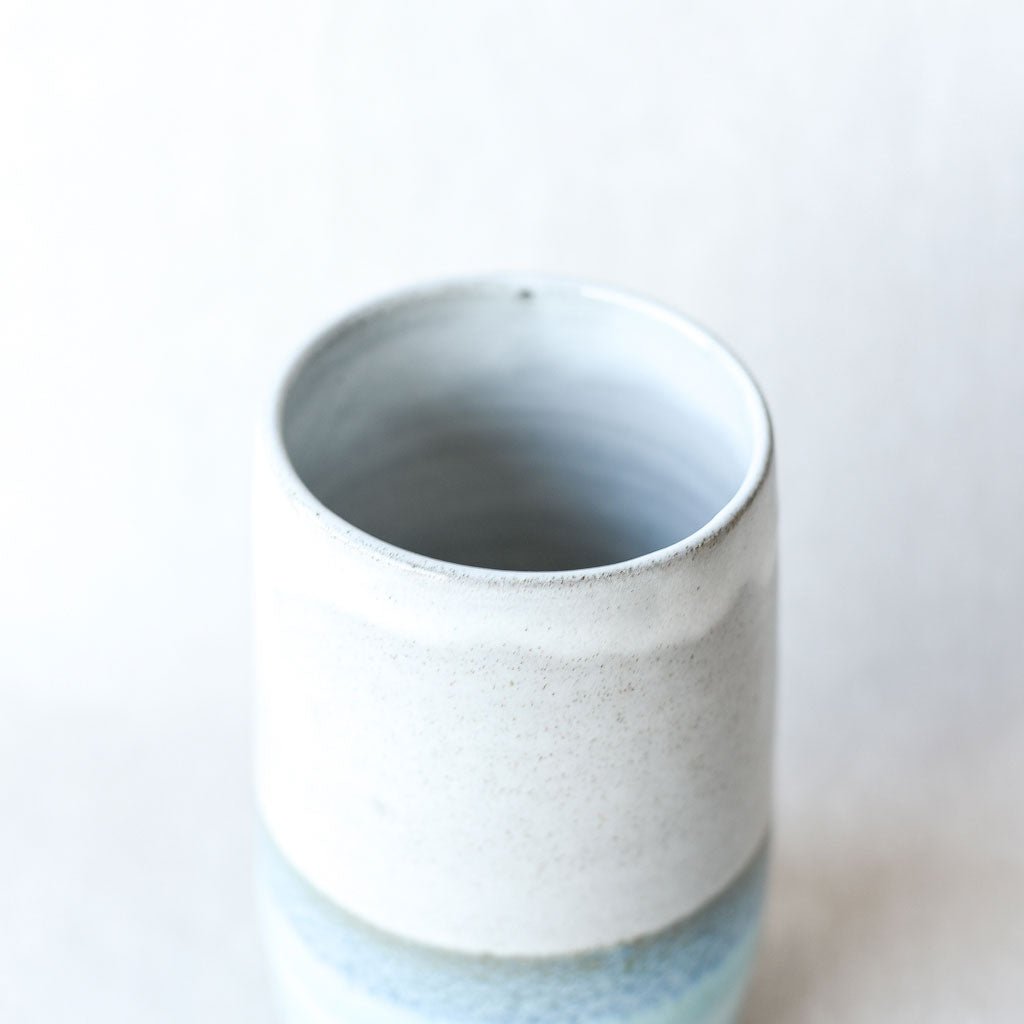 Steingut Pottery : Ocean Blue & White Vase - the workroom