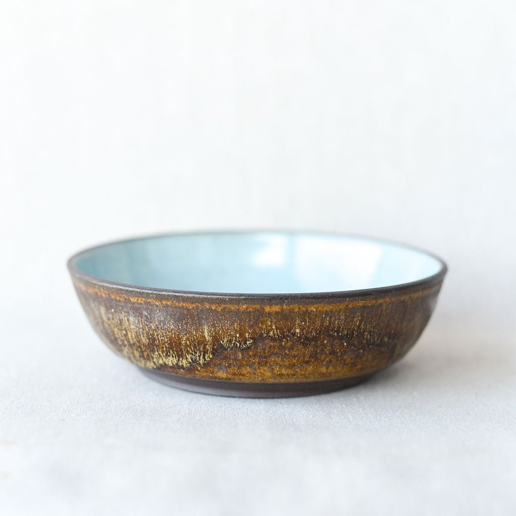 Steingut Pottery : Wood Ash & Speckled Robin's Egg Bowl - the workroom