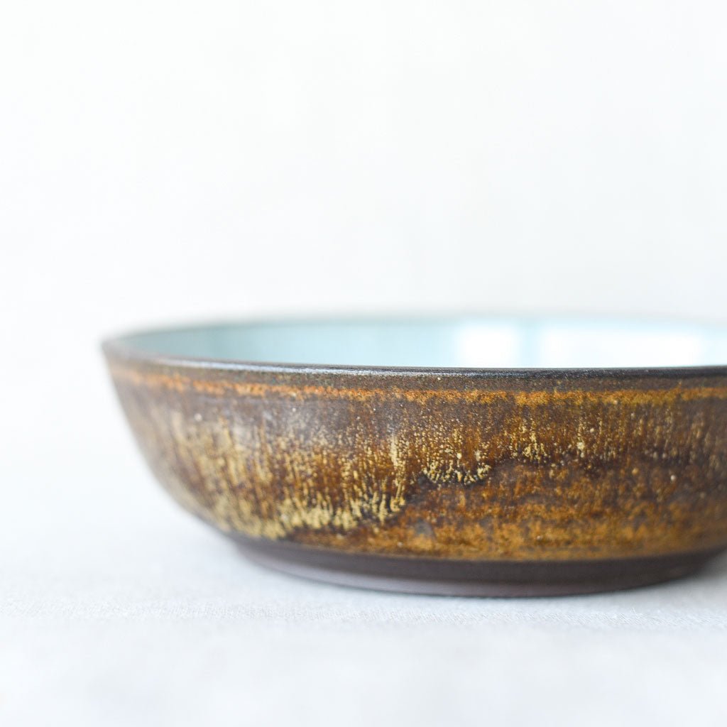 Steingut Pottery : Wood Ash & Speckled Robin's Egg Bowl - the workroom