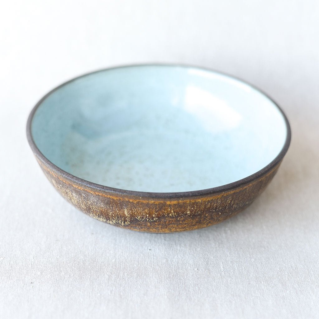 Steingut Pottery : Wood Ash & Speckled Robin's Egg Bowl - the workroom