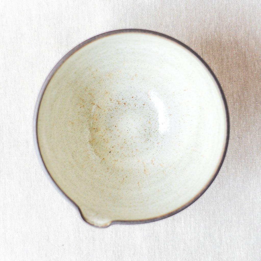 Steingut Pottery : Wood Ash & Speckled White Mixing Bowl - the workroom