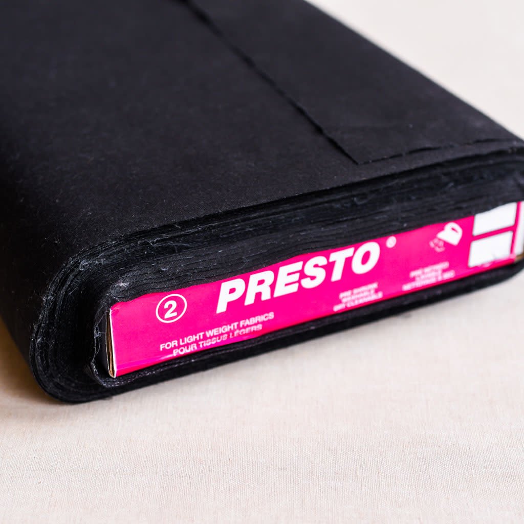 Stylemaker : Presto Woven Cotton Interfacing : Black (30" wide) - the workroom