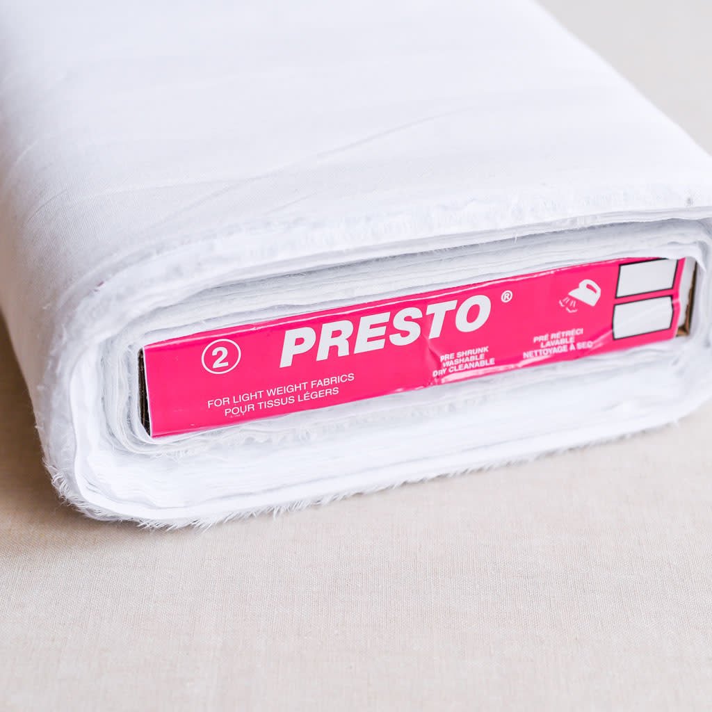 Stylemaker : Presto Woven Cotton Interfacing : White (30" wide) - the workroom