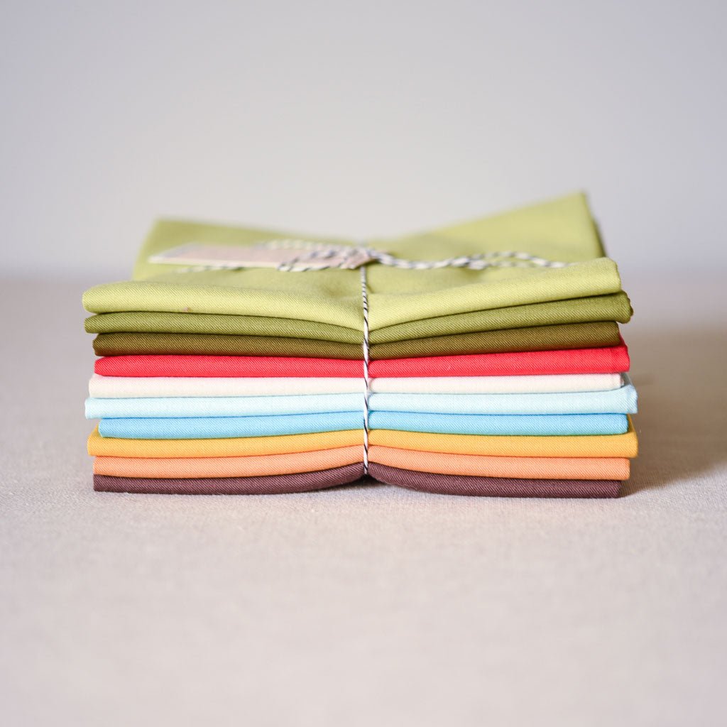 the workroom : Fern's Solids Bundle : Happy Camper : 10 fat quarters - the workroom