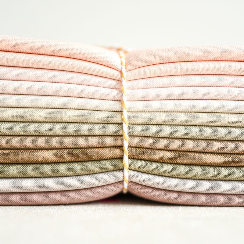 the workroom : Kona Solids Bundle : 365 Row 27 : Ice Peach to Suede - the workroom