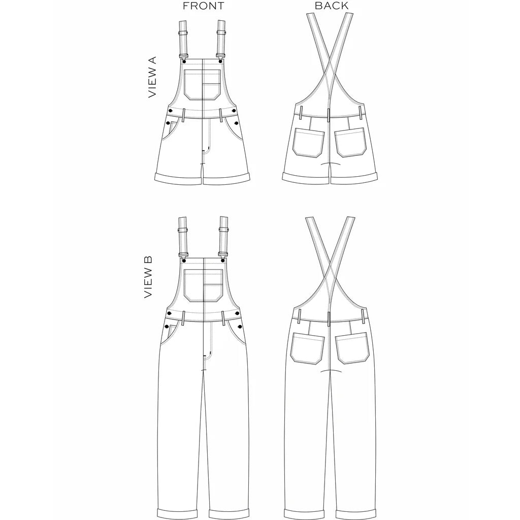 True Bias : Riley Overalls Pattern - the workroom