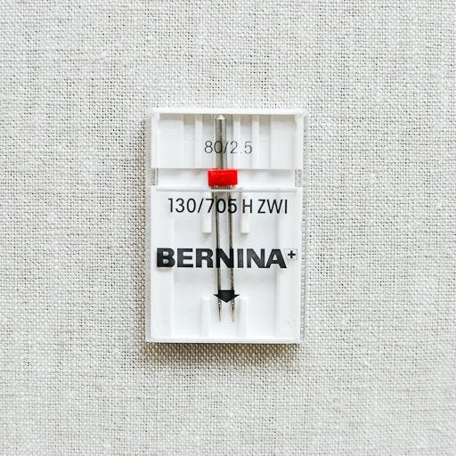 Bernina : Needle 130/705 H 80 Twin Universal : 1 Pack : Various Widths - the workroom