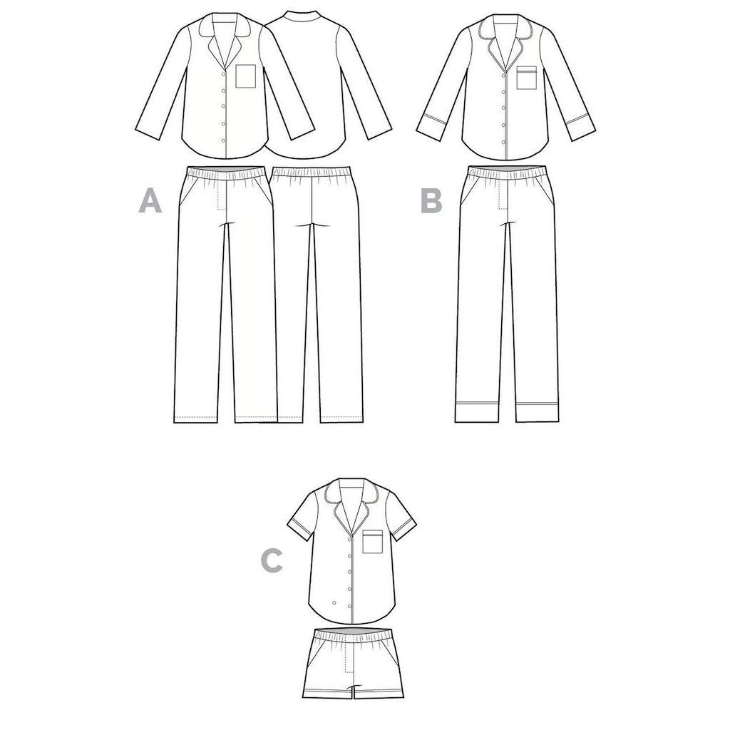 Closet Core Patterns : Carolyn Pajama Pattern - the workroom