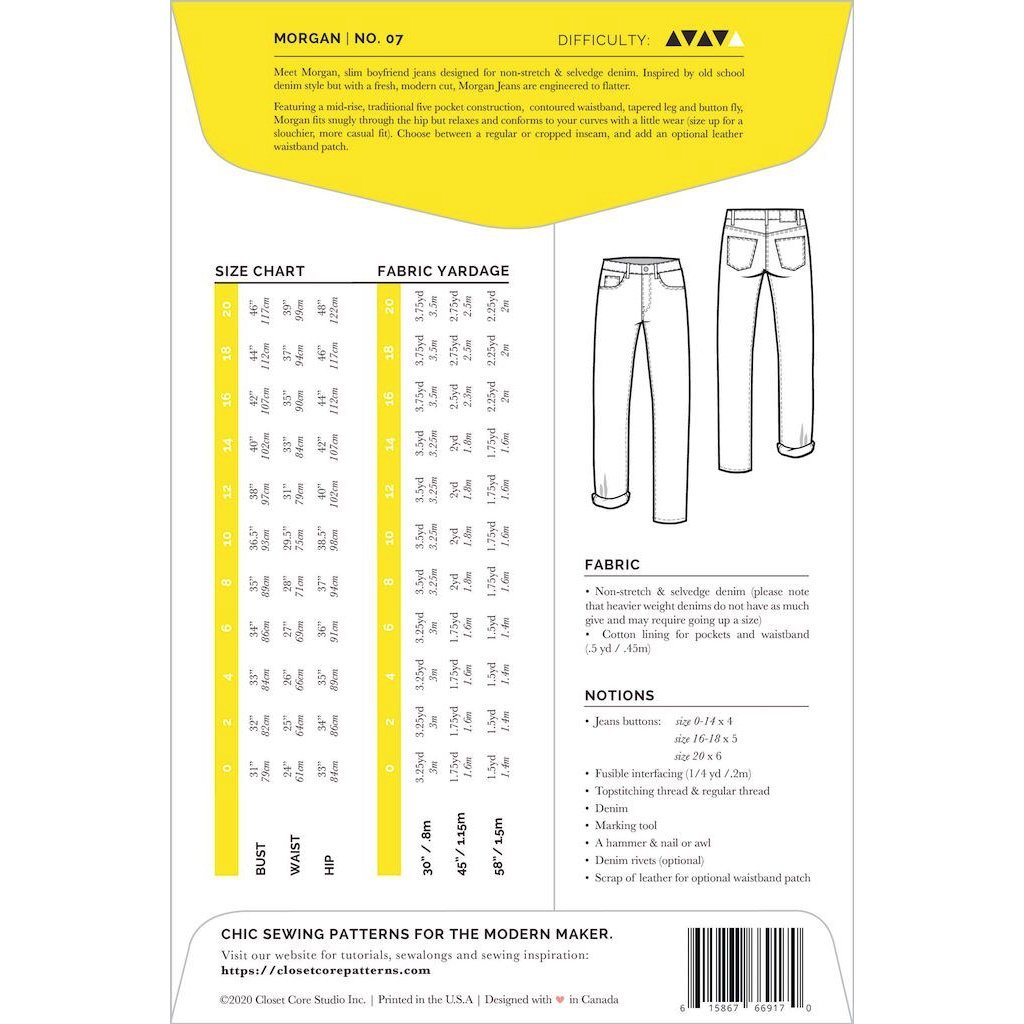 Closet Core Patterns : Morgan Jeans Pattern - the workroom
