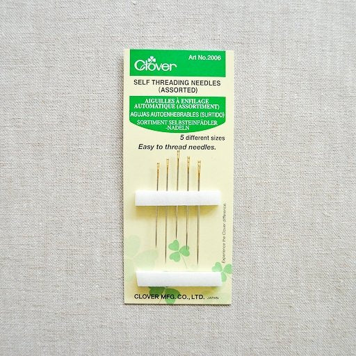 Clover : Self Threading Needles Assorted : 5 CT - the workroom