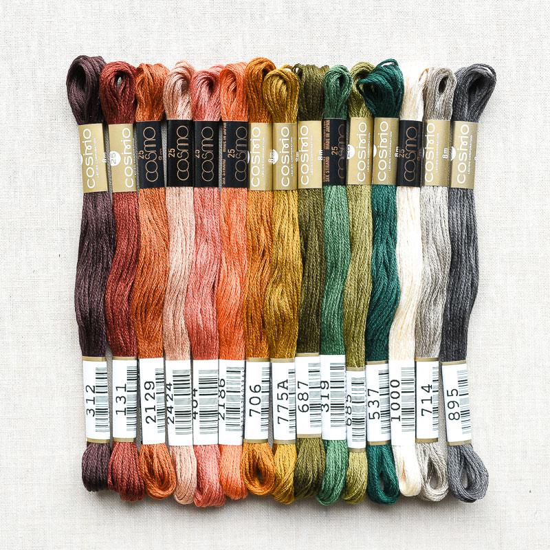 Cosmo : Alice's Embroidery Floss Palette : Earth Tones : 15 pcs - the workroom