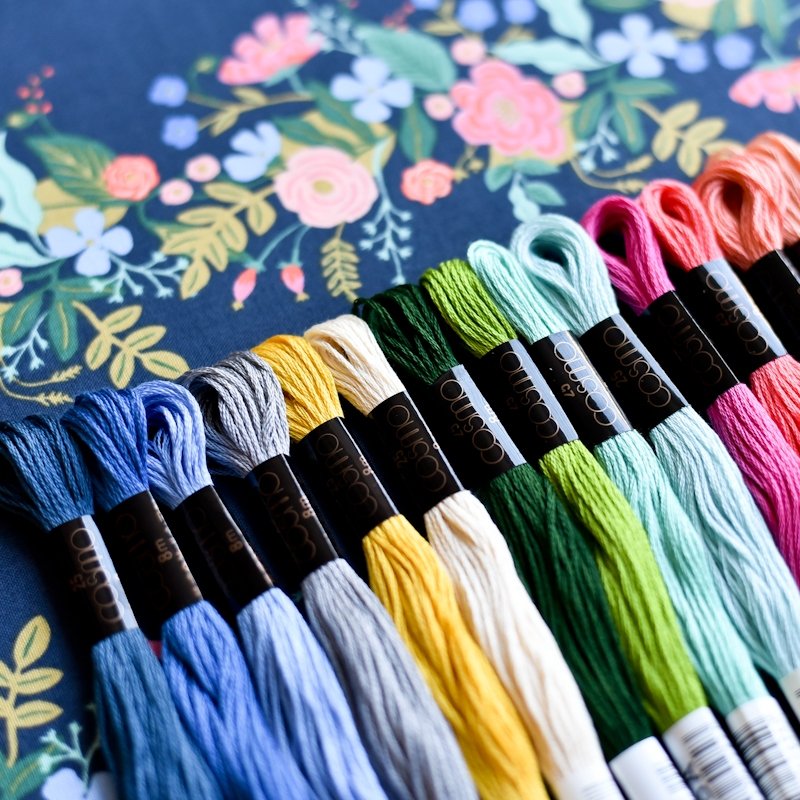 Cosmo : Embroidery Floss Palette : English Garden : 15 pcs - the workroom