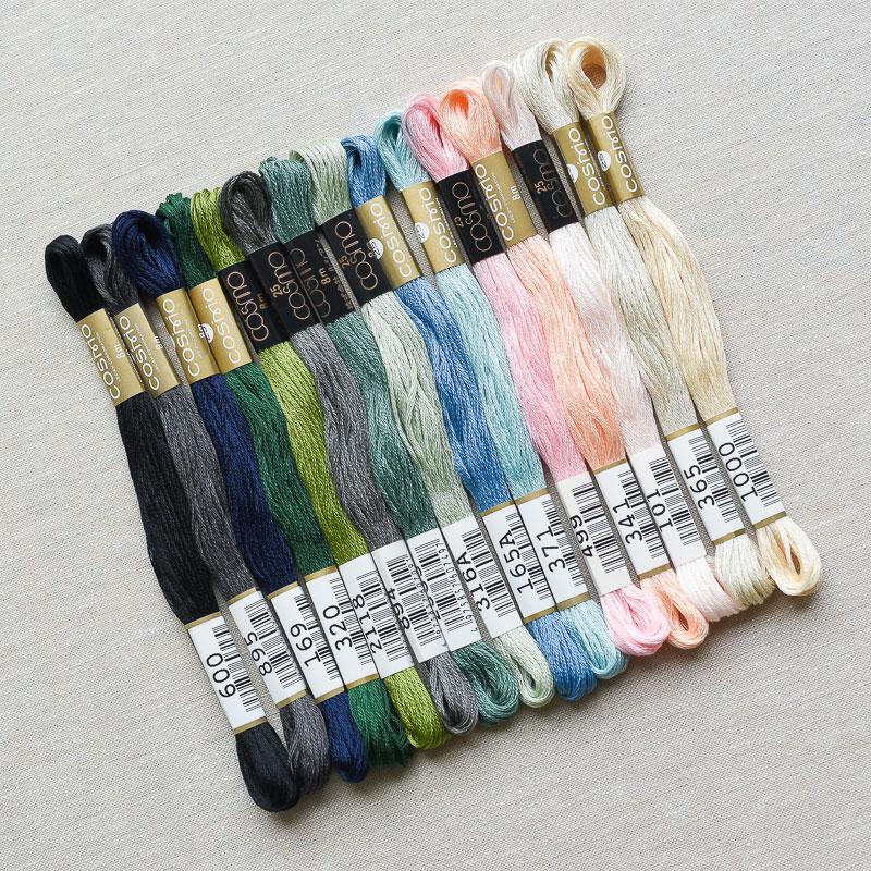 Cosmo : Embroidery Floss Palette : Menagerie : 15 pcs - the workroom