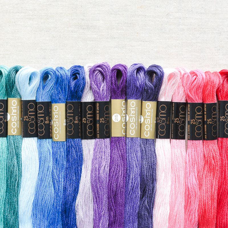 Cosmo : the workroom’s Embroidery Floss Palette : Rainbow : 35 pcs - the workroom