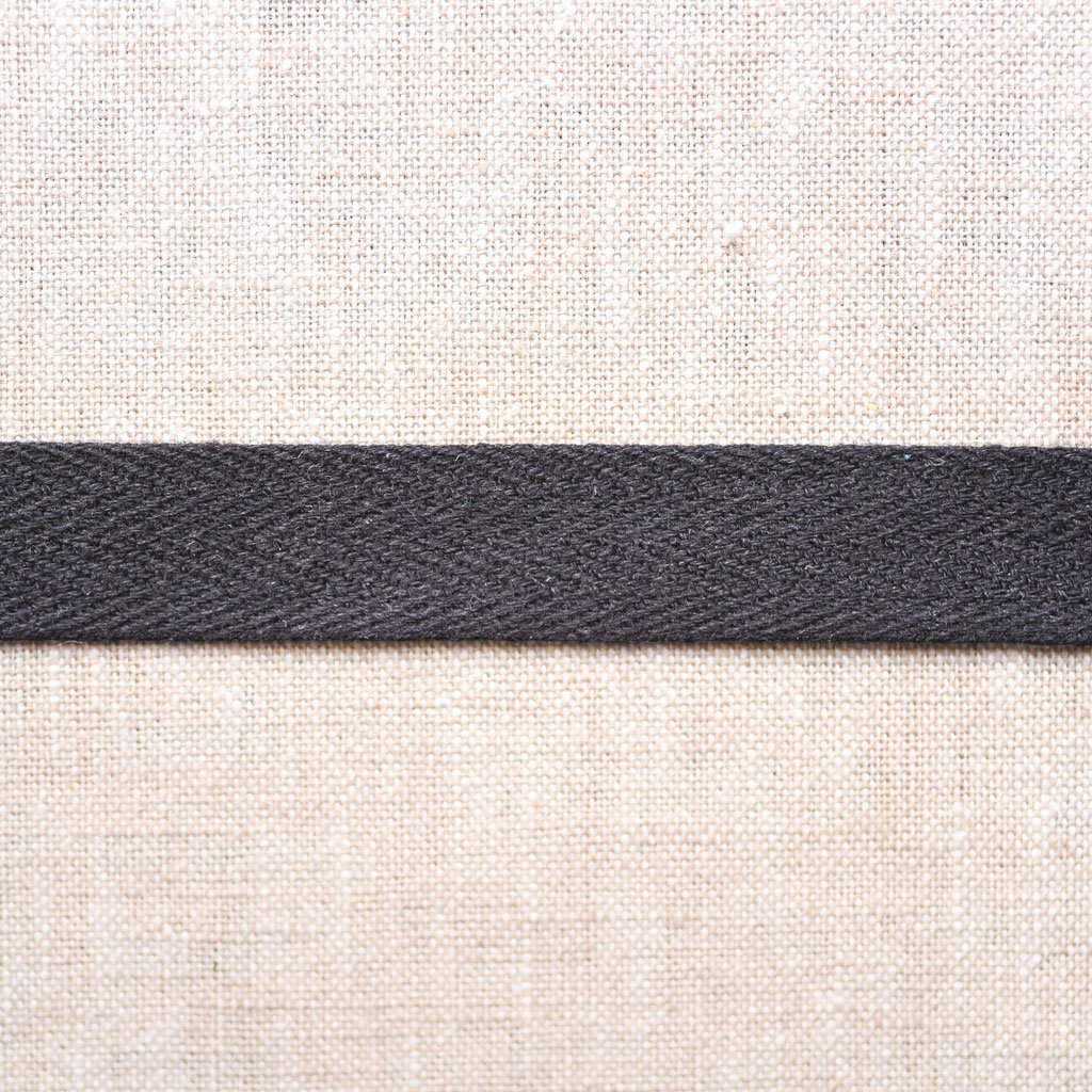 Cotton Twill Tape : 1/2” Wide : Black - the workroom