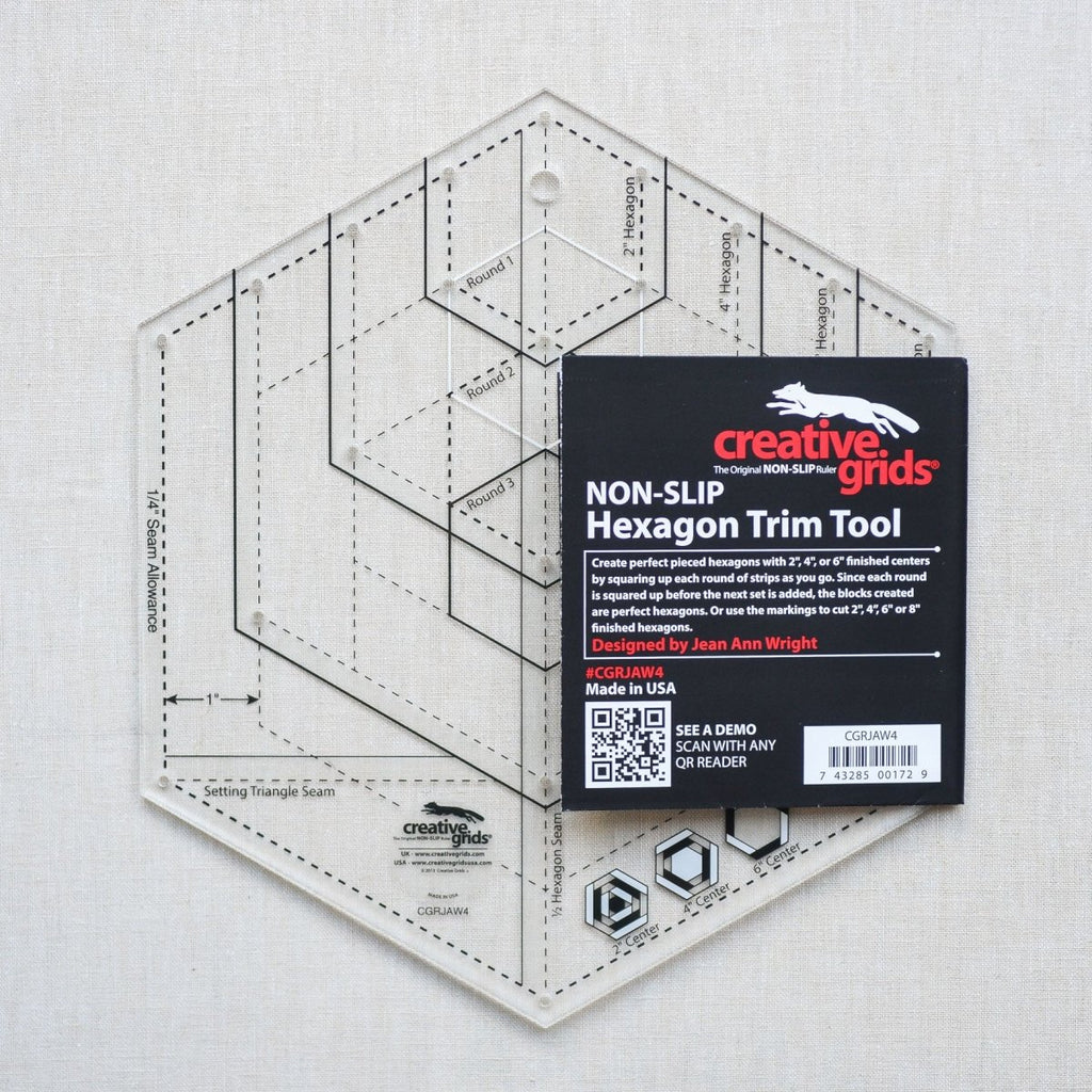 Creative Grids : Hexagon Trim Tool Quilt Ruler - the workroom