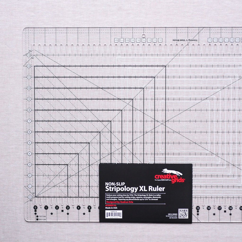 Creative Grids Non-Slip Stripology XL Ruler By Gudrun Erla
