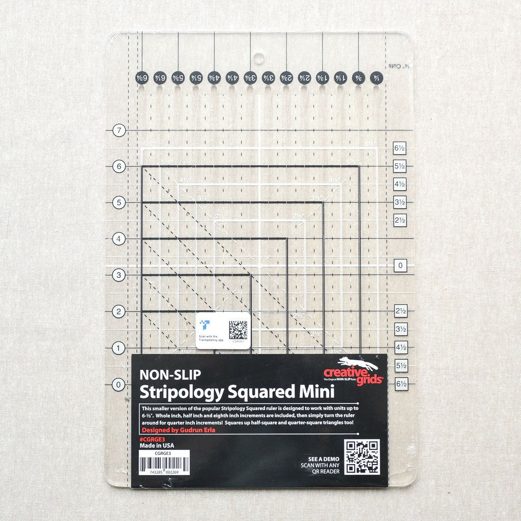 Creative Grids : Stripology Ruler : Mini Quilt Ruler : 8-1/2" x 12-1/2" - the workroom