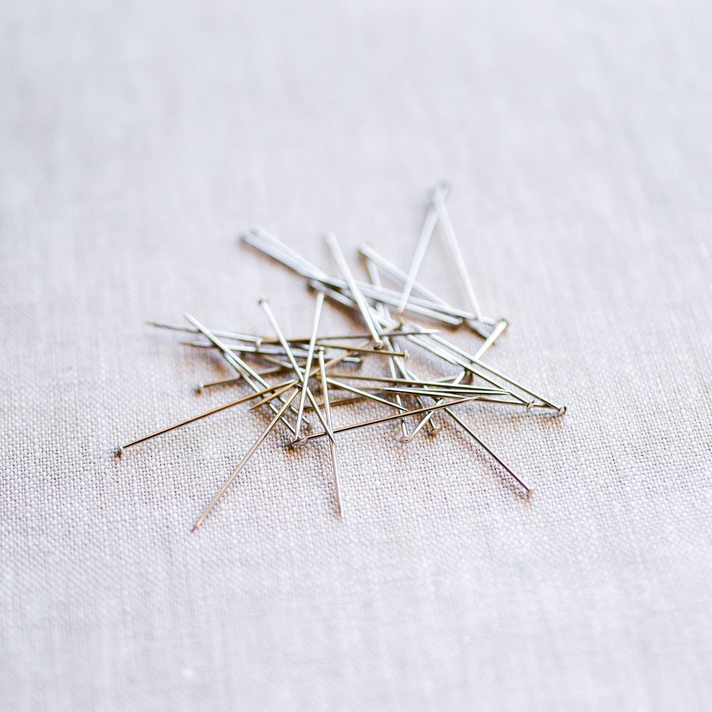 Dressmaker Pins : Size 17 - 1 1/16in Nickel : 1/2 Lb Box - the workroom