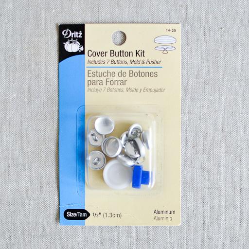 Dritz : Button Cover Kit 1/2" : includes 7 Buttons, Mold & Pusher - the workroom