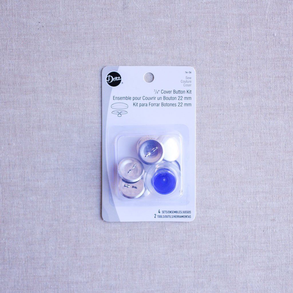 Dritz : Button Cover Kit 7/8" : includes 4 Buttons, Mold & Pusher - the workroom