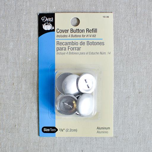 Dritz : Button Cover Refill 7/8" : includes 4 buttons - the workroom