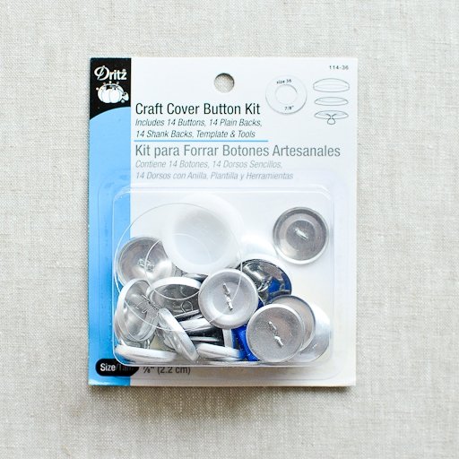Dritz : Button Kit 7/8" : includes 14 Buttons, Mold & Pusher - the workroom