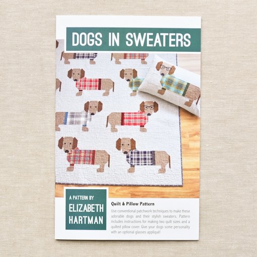 Elizabeth Hartman : Dogs In Sweaters Quilt Pattern - the workroom