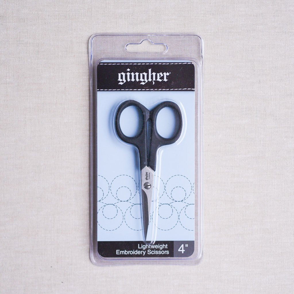Gingher : Lightweight Embroidery Scissors : 4" Right Handed - the workroom