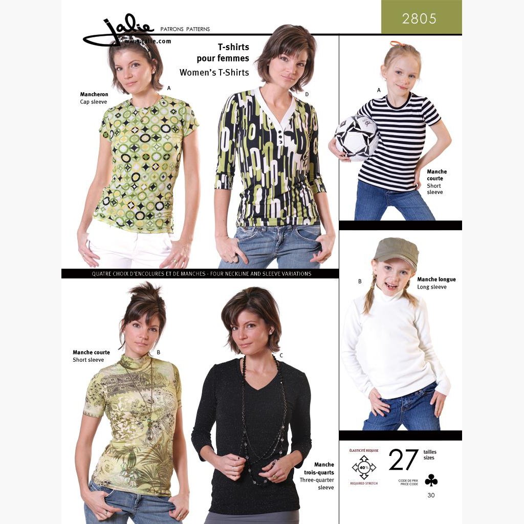 Jalie : 2805 Women's T-Shirts Pattern - the workroom