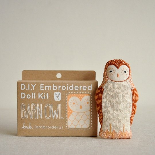 Kiriki Press : DIY Embroidered Doll Kit : Barn Owl - the workroom